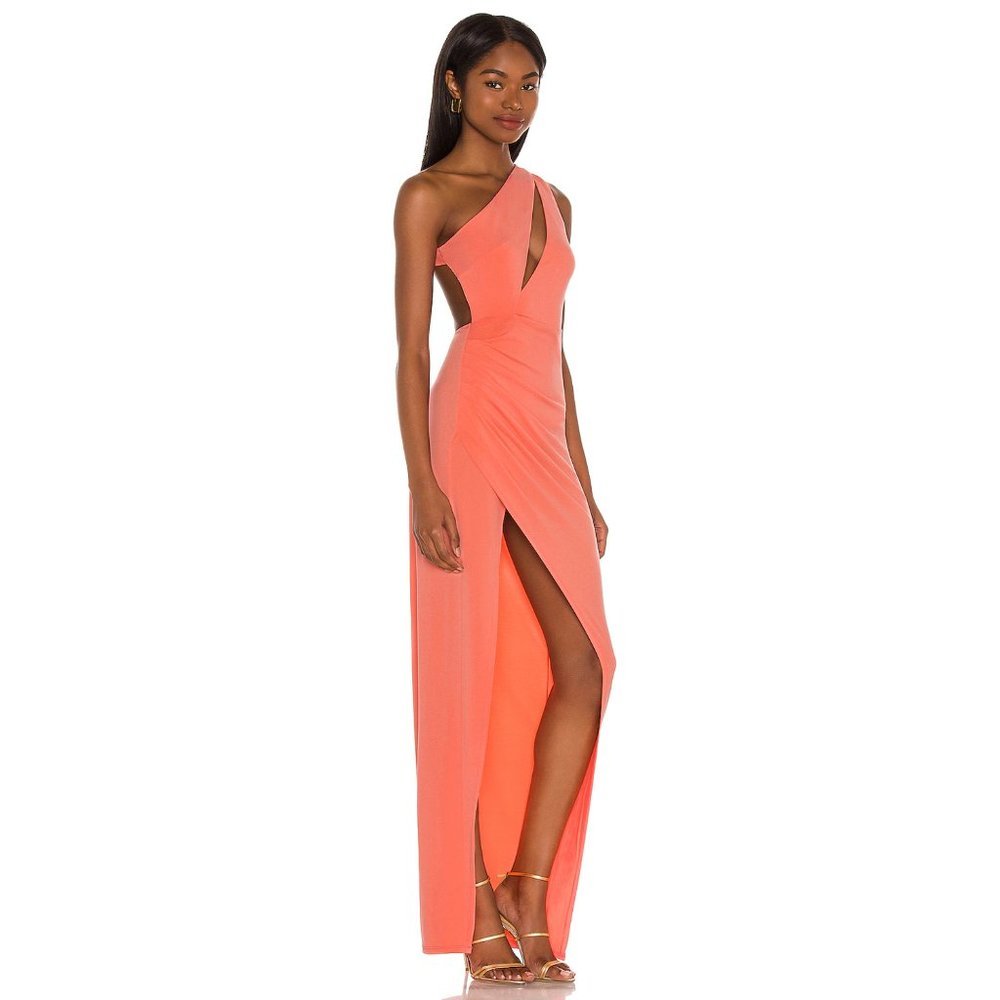 MICHAEL Costello x REVOLE Parker Maxi Dress in Coral - Picture 2 of 7
